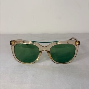 Tory Burch TY7105 Designer Sunglasses Green Lens Gold Frame